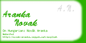 aranka novak business card